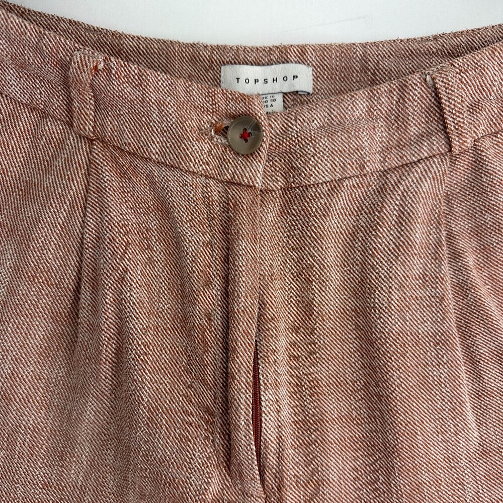 Topshop WOMEN TROUSERS Pink Corduroy Size 6 Pants Top Shop - Picture 6 of 8